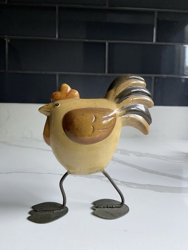 Metal rooster rustic - metal,