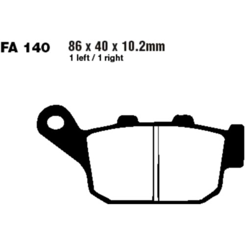 Ebc brake pad - brake, semi-sinter