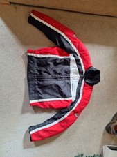 hein gericke red/white/black motorcycle jacket mens medium great condition 