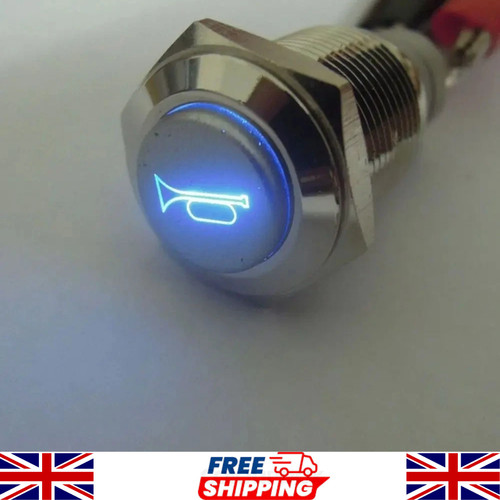 Horn push button - 12v, red