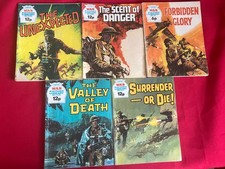 Collection of 5 Vintage UK Combat War Comics - WAR PICTURE LIBRARY (Fleetway)