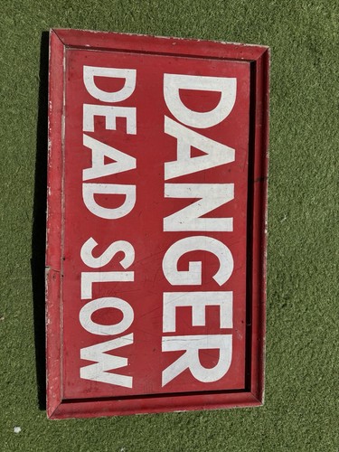Original wooden danger sign - original,