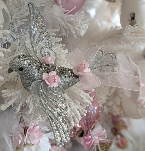 Shabby chic silver glitter - shabby,