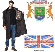 Edinburgh Long Wax Cotton Cape/Duster Unisex - Fully lined. Hunter Outdoor BROWN