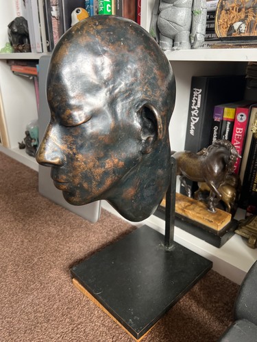 Large bronze male - bronze, elongated