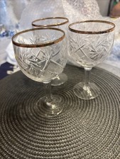 Set of 3 Gold Rimmed Vintage