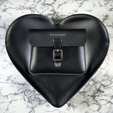 DR MARTENS Black Large Leather Heart Shaped Bag BNWT Authentic Backpack