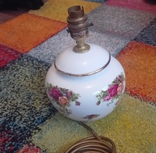 Vintage Royal Albert  Old Country Roses Lamp Base Lovely Lamp
