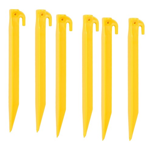 Plastic angle tent pegs pack - angle, 6