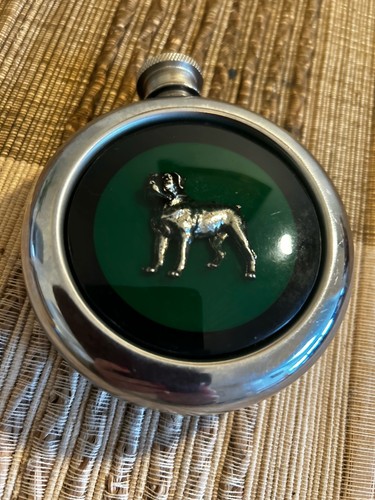 Vintage round silver metal - round,