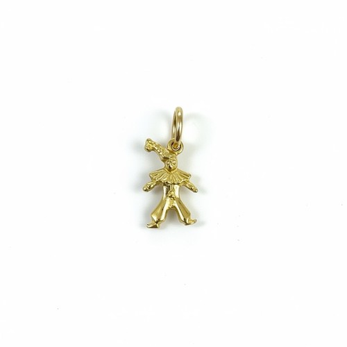 9ct yellow gold clown charm - 9ct, 9k