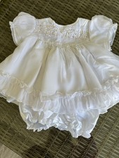 New White Baby Girl Christening/ Flower Girl Dress 6-12month Sparkles/Pearl
