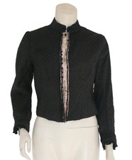 Antique Jacket Victorian Coat Short Historical Dress 1890s 1900s Costume Black