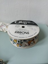 20m Reel Polyester Ribbon Trim Edging Braid 39mm Wide Kids Baby Nursery Crafts