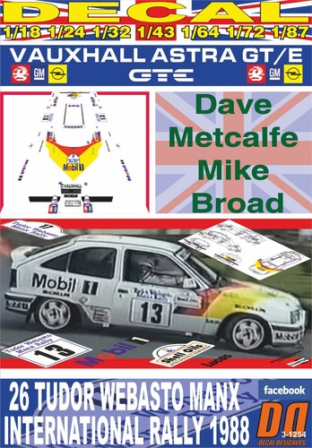 Decal vauxhall astra - vauxhall, gte
