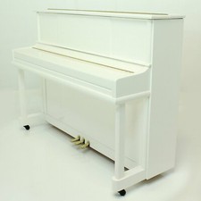 Steinhoven SU112 Upright Piano, Polished White (112cm, 44")