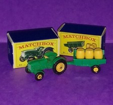 Matchbox Series 50 John Deere Tractor 51 Trailer Green Original Boxed Model 2130