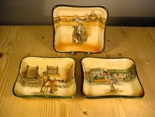 Royal Doulton Dickens Ware THREE Rectangular Dishes D2973