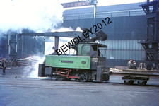 ORIGINAL 35mm SLIDE STEAM CRANE "MILLFIELD" WORKS No7070 PALLION SHIPYARD 1960s