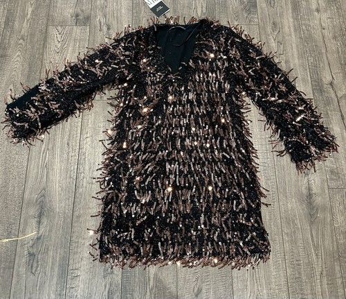 Zara sequin fringed mini - sequin,