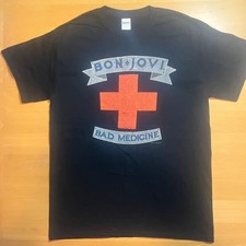 Bon Jovi black band t-shirt - Good used condition - Gildan - Medium