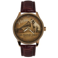 HMV HIS MASTERS VOICE NIPPER JACK RUSSELL DOG GRAMAPHONE ART WATCH USA TARIFF IN