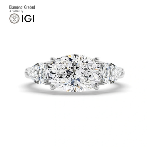 Oval diamond engagement ring - engagement,