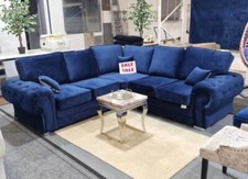 Verona | 2c2 Corner Sofa | High Back | Marine Plush | Brand New 