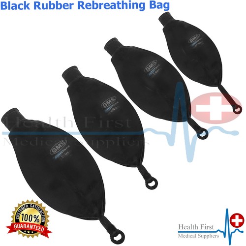 Black rubber rebreathing - black,
