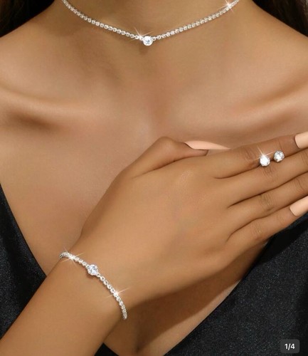 Crystal tennis style jewellery - crystal,