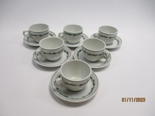 Dunn Bennett Co Ltd Burslem Vitreous Ironstone Small Coffee Cups And Saucers x 6