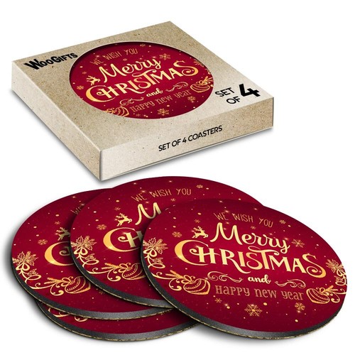 Round mdf coaster merry - round,