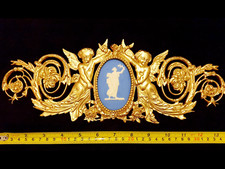 FRENCH ANTIQUE LOUIS XVI GOLD GILT DORE RESIN WALL DOOR MOULDING DECORATION