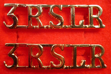 Pair metal shoulder titles - pair,