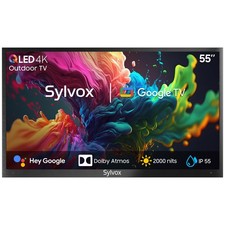 55In Outdoor Television Full Sun 4k QLED Dolby Atmos IP55 Weatherproof Google TV