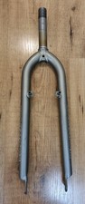 Kona Project Two Rigid Forks (Threaded 1") In Metallic Gunmetal/White USED
