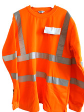 NEW HI VIZ ORANGE FLEECE LINED LONG SLEEVE SWEATSHIRT   SIZE  3XL  ALSICO BRAND
