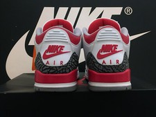 VTG 2022 NIKE AIR JORDAN 3 RETRO UK10.5 EU45.5 FIRE RED III BRED 1 4 11 OG RARE
