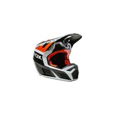 Fox V3 RS DVIDE Motocross Helmet ECE (Black/White/Orange) S XL Clearance
