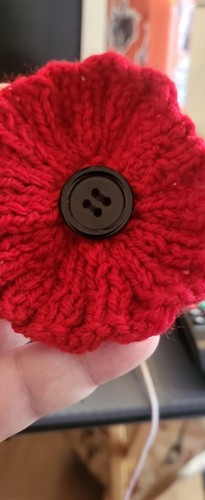 Hand knitted poppy - poppy, all