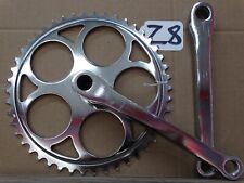 VINTAGE STEEL COTTERED SINGLE Chainset  3/32nd 170mm 46t 3/16ths THREADS