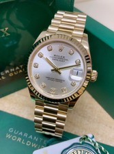 Rolex Datejust 31 278278 Yellow Gold Silver Diamond Box & Papers 2021