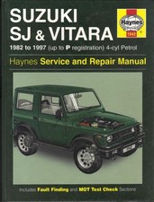 SUZUKI VITARA SJ SAMURAI,SANTANA,JEEP,SJ410,SJ413,4 X 4 HAYNES MANUAL 1982-1997