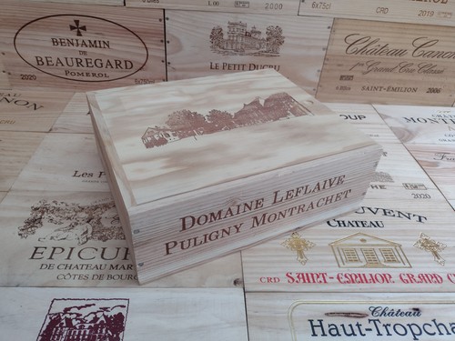 Wooden wine box crate with - box,