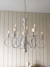 John Lewis Carlita XL 9 Light Chandelier Ceiling Light - Antique White {Marked}