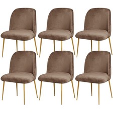 6 Pack Velvet Curved Back