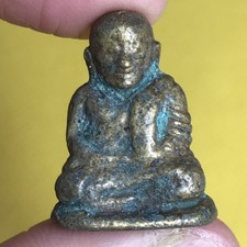 Rare Luang Phor Ngern Bronze Amulet,Thai Buddha Talisman for Wealth & Protection