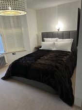 Black Mink Fur Blanket