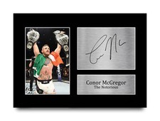 Conor McGregor Signed A4 Framed Printed Autograph Picture UFC Fighter Print Gift