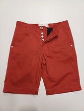 Humor Chino Shorts Men W30 L10 Small Brown Red Cotton Button Fly Summer